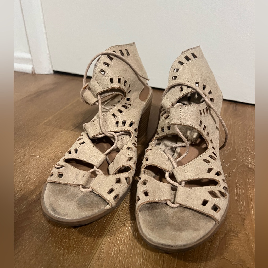 Brash Nude Cutout Heels